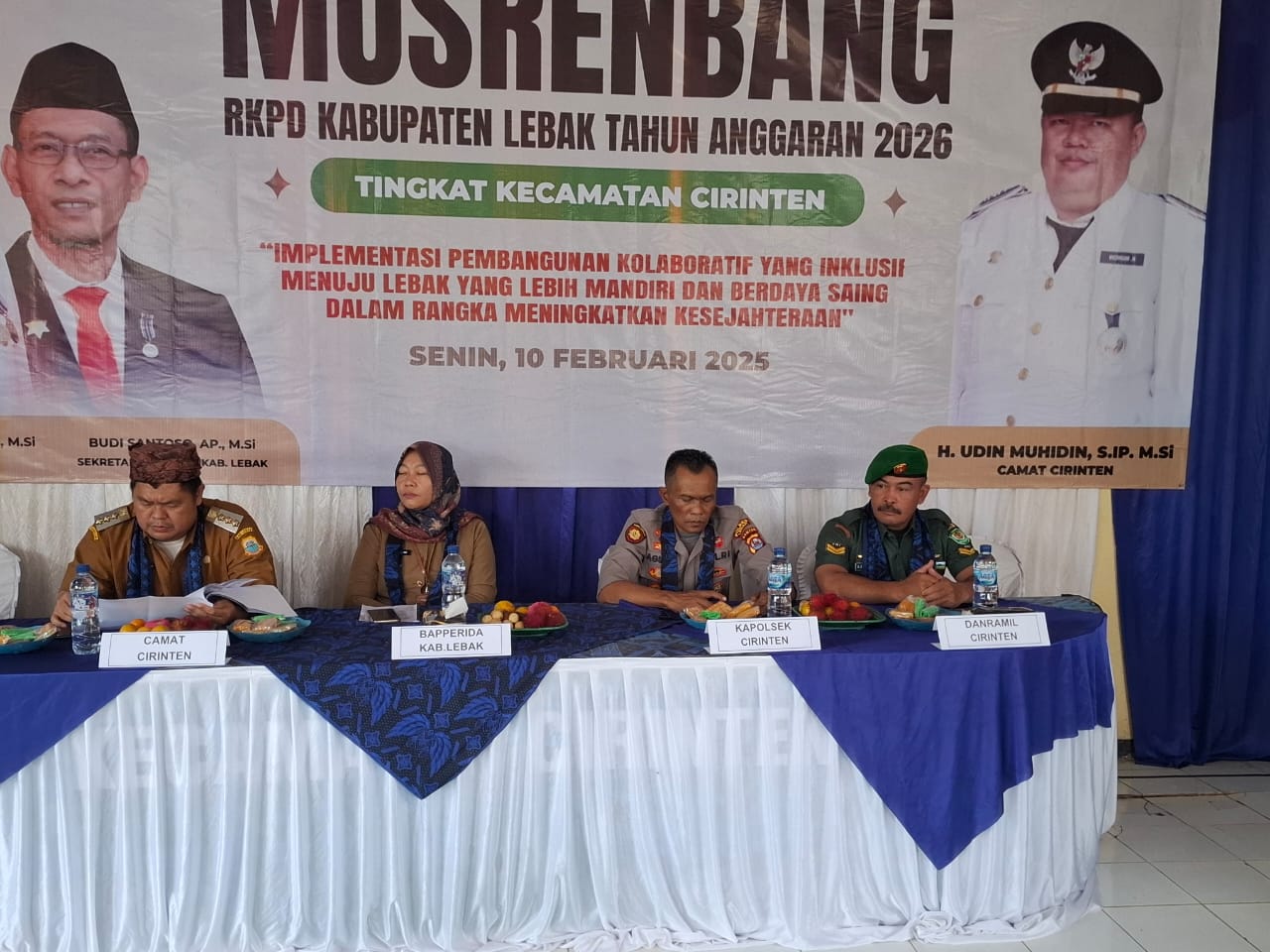 Polsek cirinten melaksanakan kegiatan musrembang RKPD tingkat kecamatan cirinten